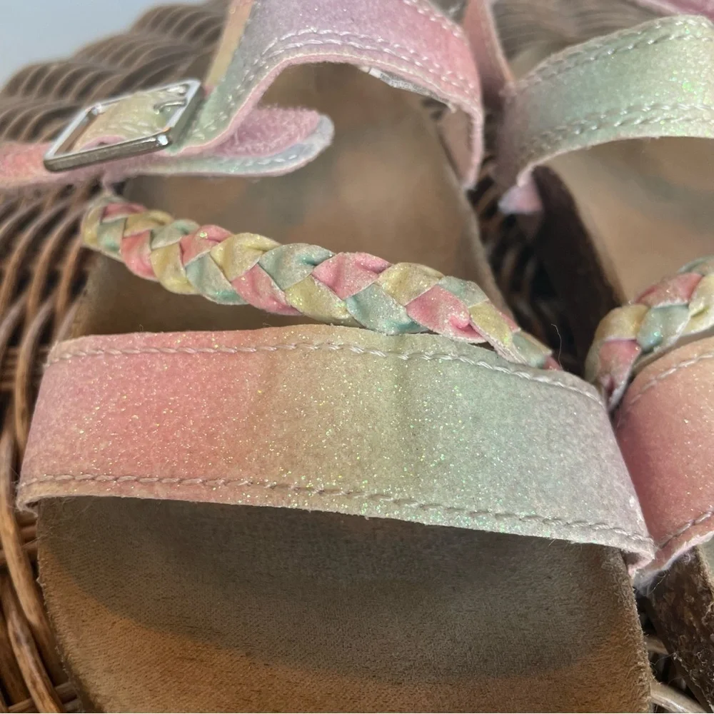 Oshkosh Girl Rainbow glitter sandals size 10m